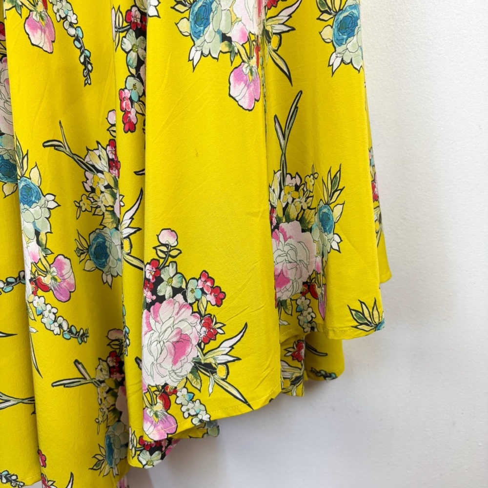 Anthropologie Silk Halter Floral Midi Dress Sz 1X - Picture 10 of 13